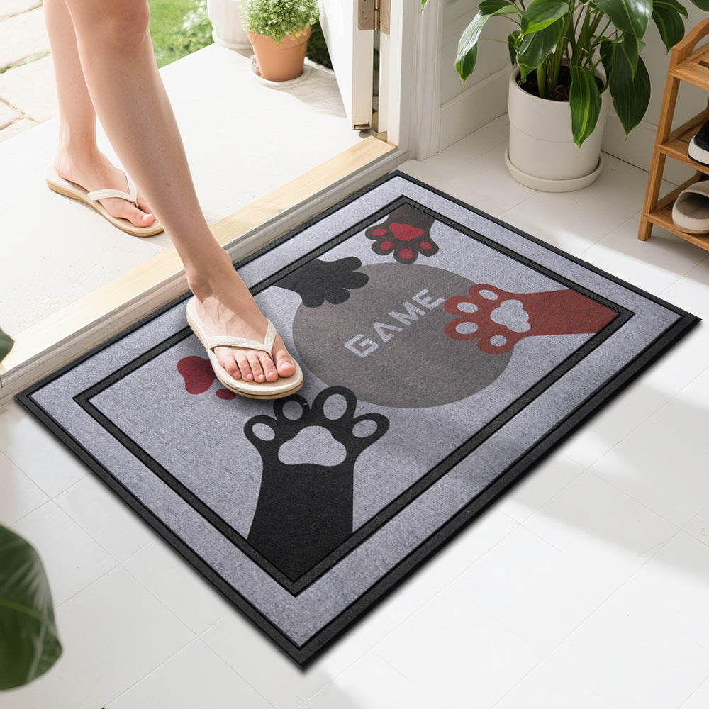 Cartoon rubber doormat, scratch-resistant, wear-resistant, and stain-resistant, suitable for entryways and front doors, 43.5cm*75cm