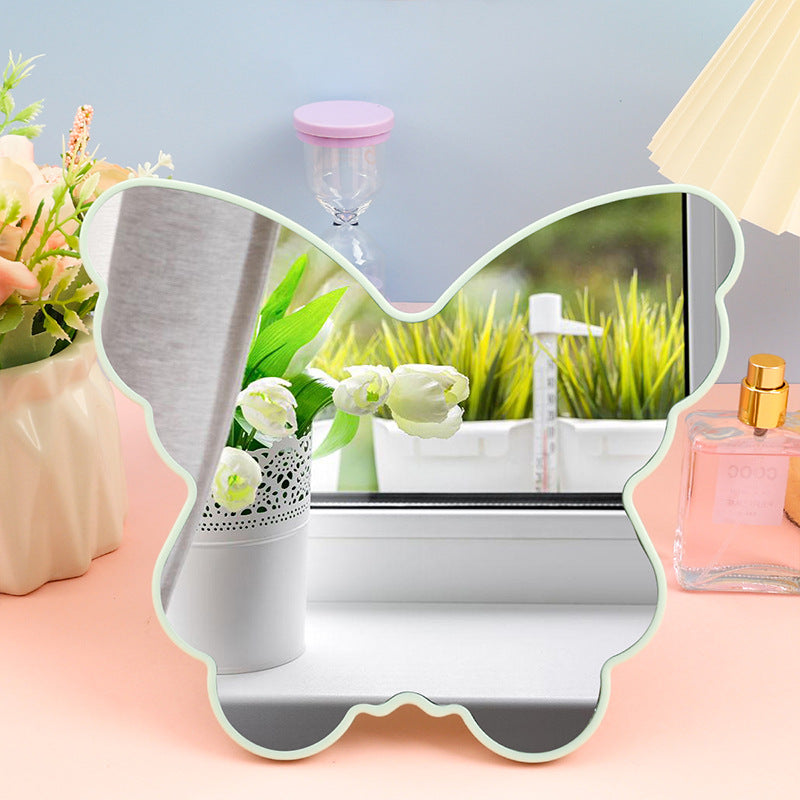 Butterfly mirror, desktop makeup mirror, tabletop makeup touch-up mirror, irregularly shaped dressing mirror, portable