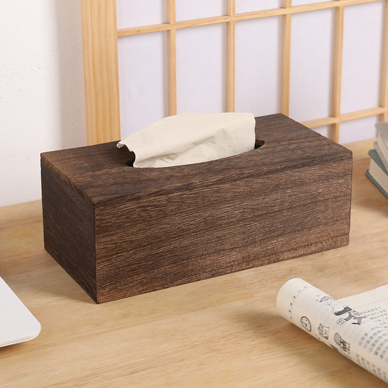 Wooden Vintage Tissue Box For Living Room