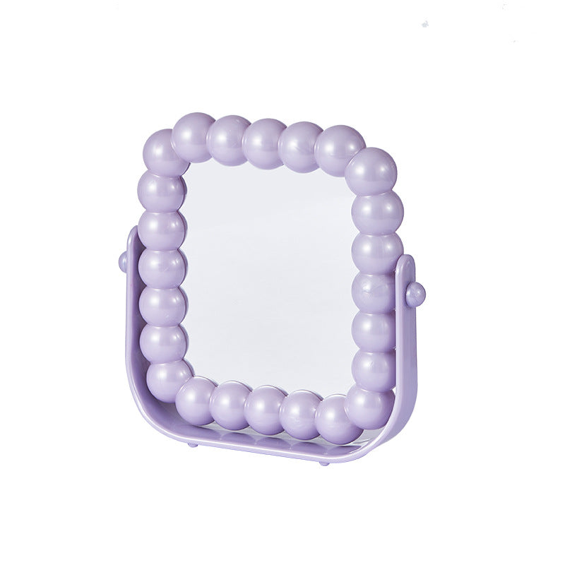 Plain Beaded Double-Sided Table Mirror