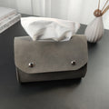 Retro PU Leather Desktop Tissue Bag