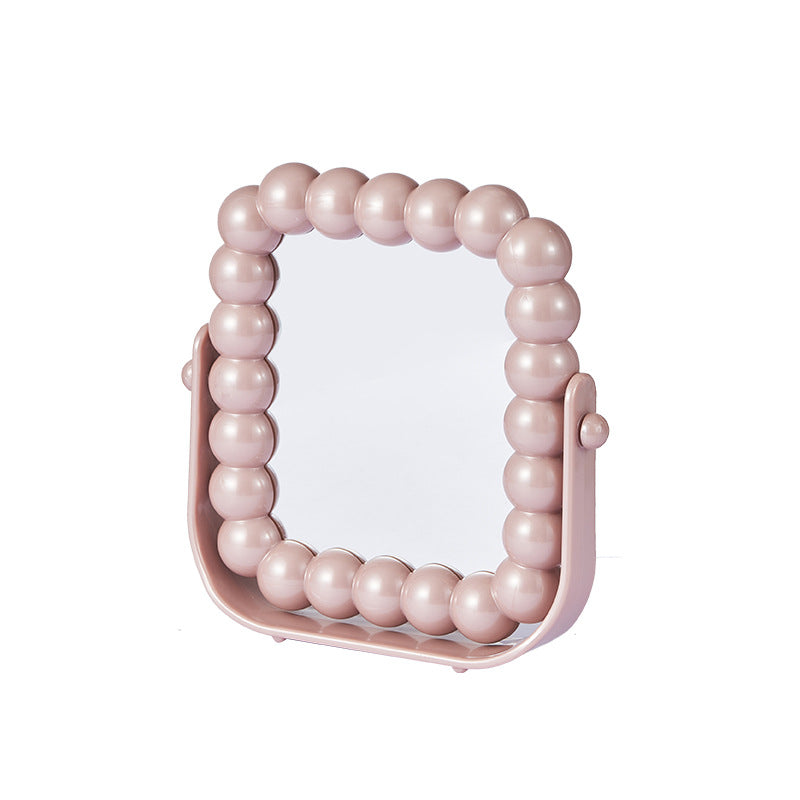 Plain Beaded Double-Sided Table Mirror