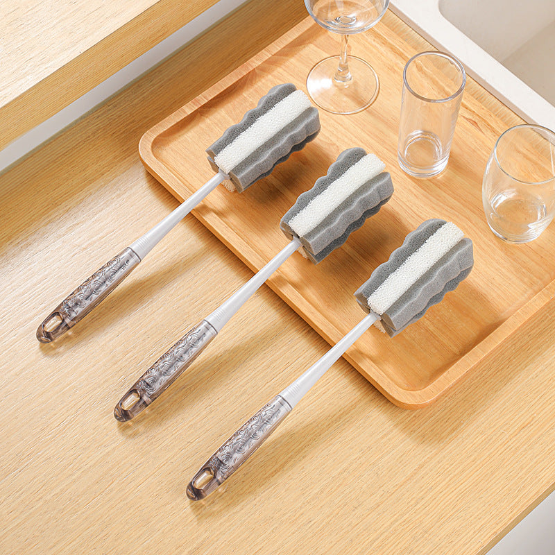 Long Handle Sponge Brush For Glass And Cups