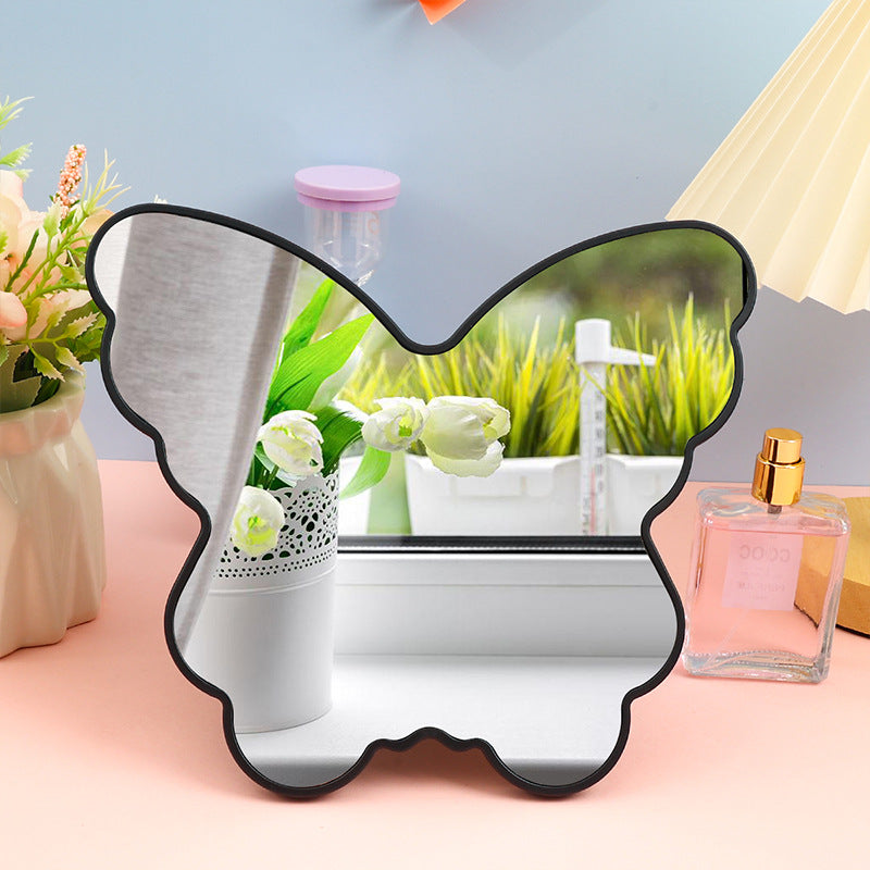 Butterfly mirror, desktop makeup mirror, tabletop makeup touch-up mirror, irregularly shaped dressing mirror, portable