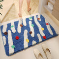 Faux cashmere rug, fresh and simple, stain-resistant and easy to clean, absorbent bathroom mat, 50*80cm