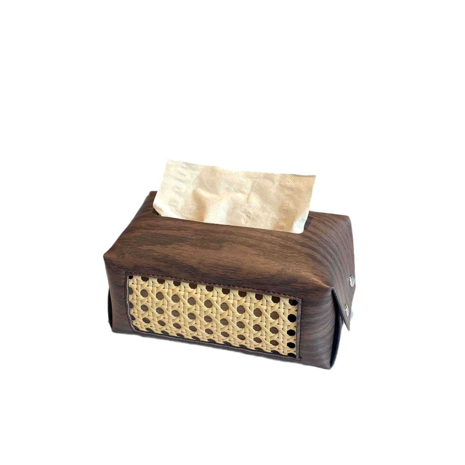 Modern Woven Pattern Tissue Box Holder