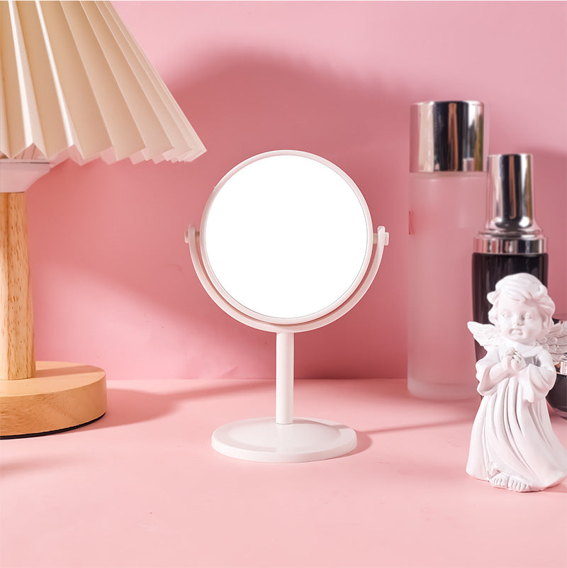 Desktop makeup mirror, women's mirror, dressing table, touch-up mirror, rotatable