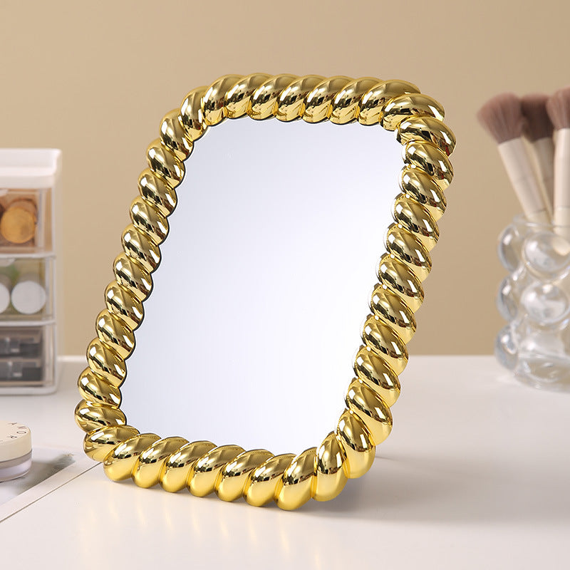 Portable vanity mirror for home use (can be hung or stood up)