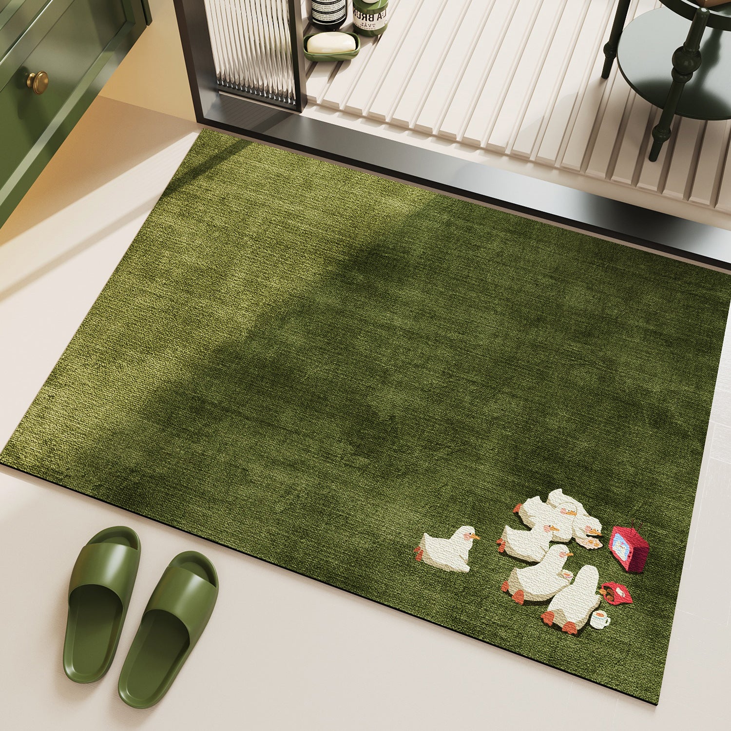 Miniature diatomaceous earth floor mat, absorbent, quick-drying, stain-resistant, suitable for home use, 50*80cm