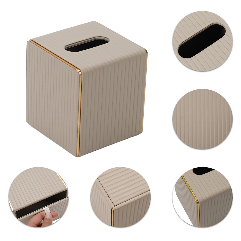 Square Leather Tissue Box For Home