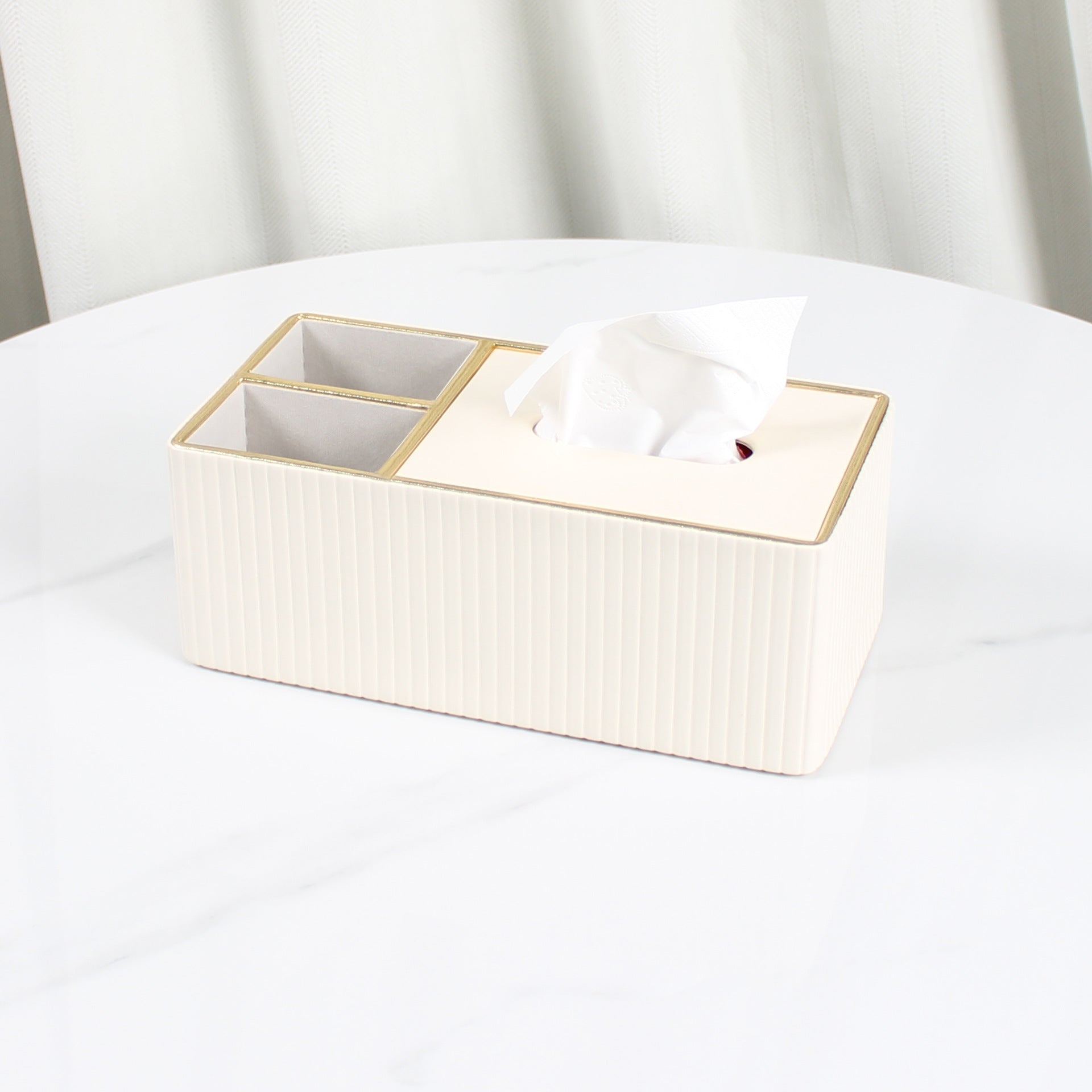 Multifunctional Tissue Box With Organizer