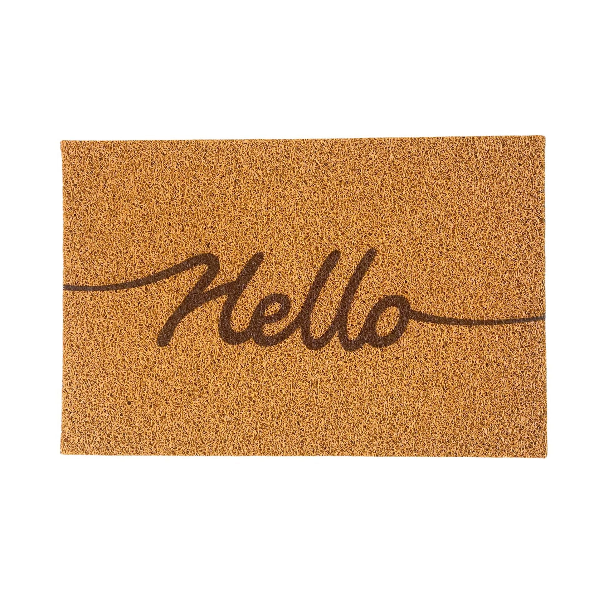 PVC coconut brown carpet with loop print, doormat, entryway mat, 45*75cm