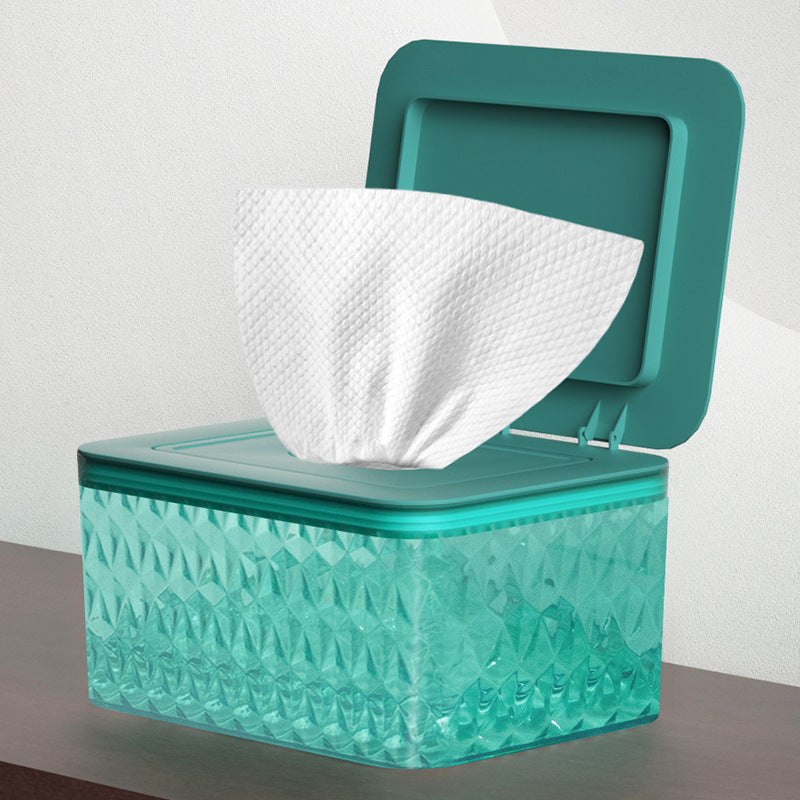 Portable Plastic Tissue Box With Lid