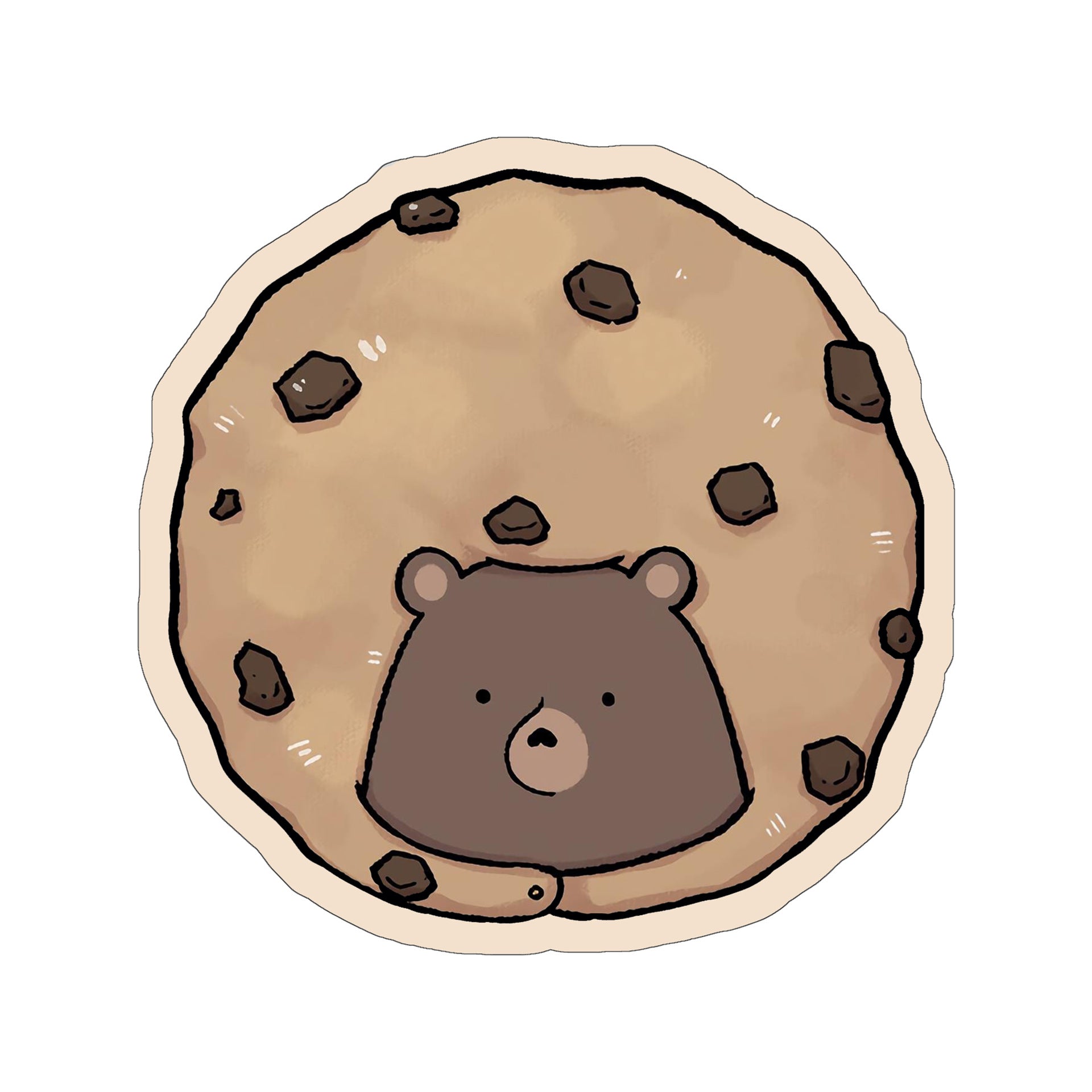 Cartoon Cookie Bear Imitation Cashmere Non-Slip Rug for Bedroom 50x80cm