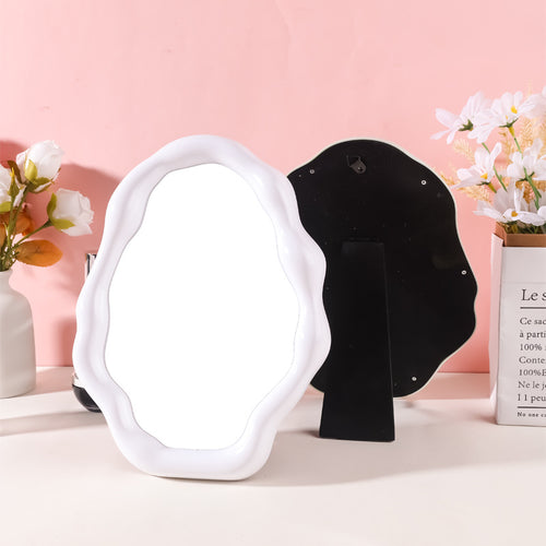 Cloud-shaped makeup mirror, irregularly shaped plastic mirror, desktop/tabletop makeup mirror, portable